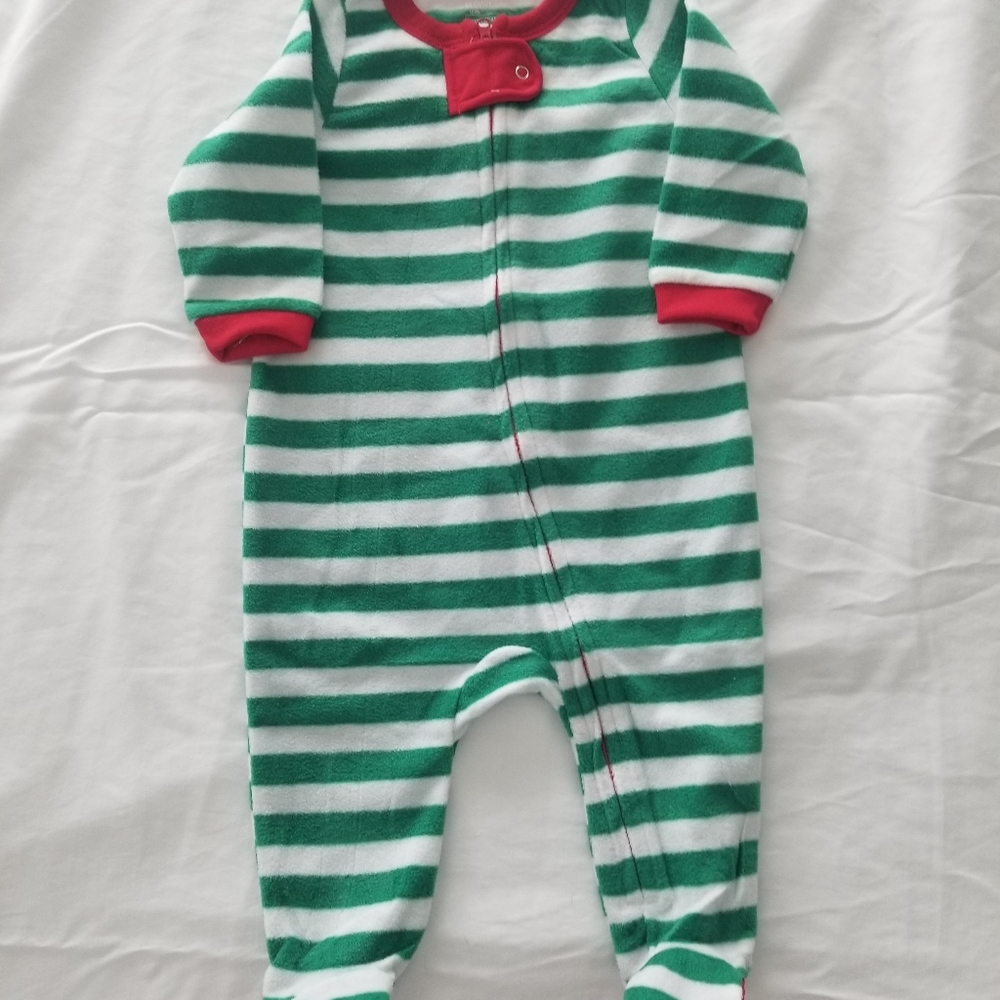 Elowel Footed Christmas Zip-Up Pajama
